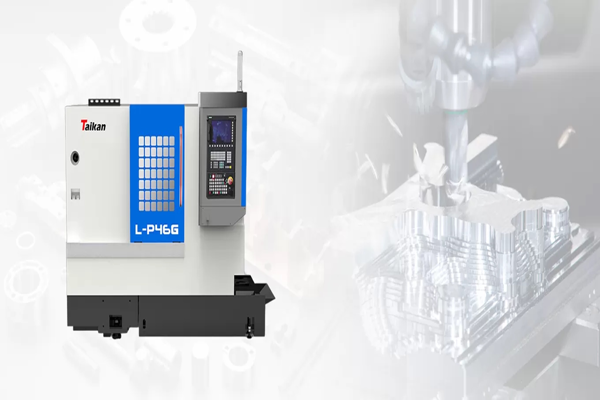 Tornio CNC tipo Gang: precisione compatta per una produzione ad alta efficienza.
